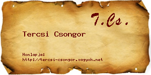 Tercsi Csongor névjegykártya